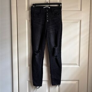 Celebrity Pink Black High Rise Distressed Jeans